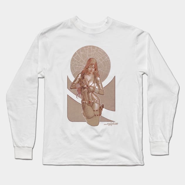 Black Widow II Long Sleeve T-Shirt by lucastrati